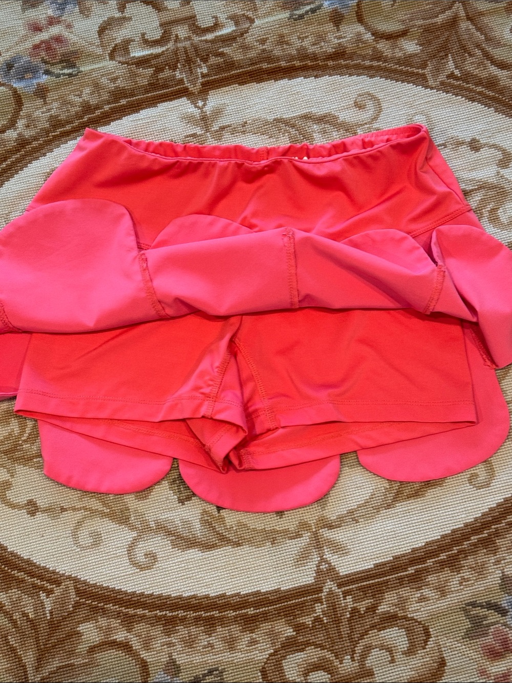 Fila Coral Pink Scalloped Athletic Skort - size Small - Picture 4 of 5
